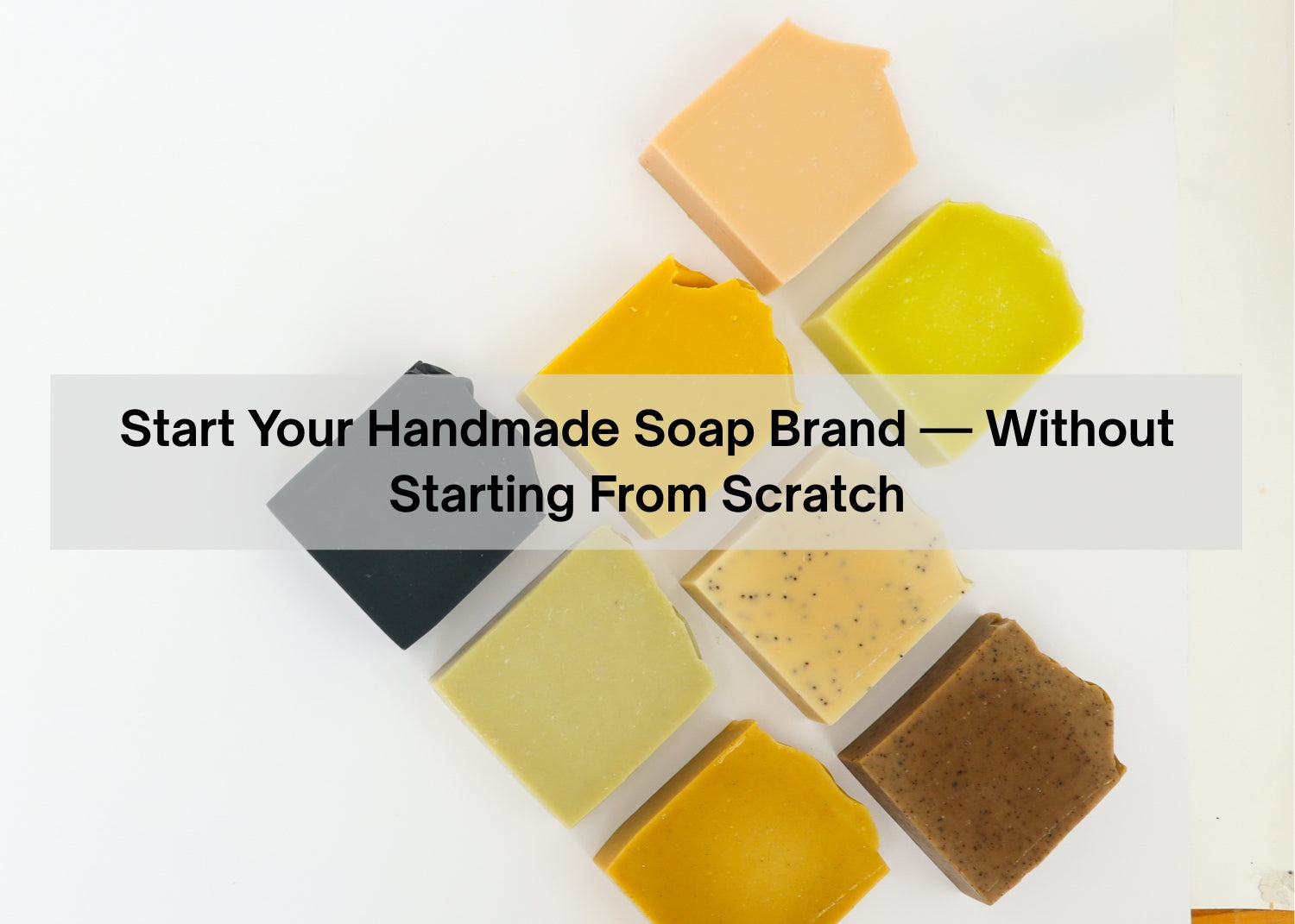 A range of private label cold process soap fully packaged