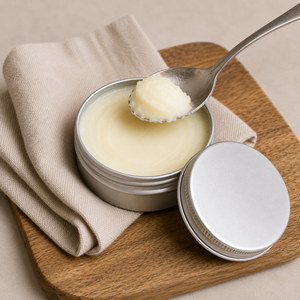 Body Butter made with pure beef tallow that is triple rendered from kidney fat