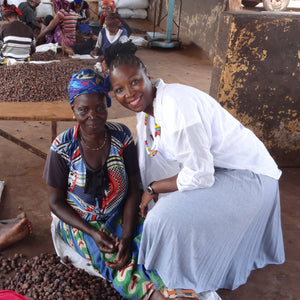 Isivuno Naturals visiting the women's co-operative in Ghana where our Unrefined Shea Butter is traditionally produced.
